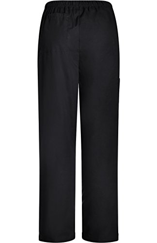 MedPro Women's Unisex Solid Medical Scrub Set V-Neck Top Cargo PantsÂ  Black M - Thumbnail 5