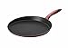 Saflon Titanium 11-Inch Crepe Pan, Forged Aluminum with 3-Layer Non-Stick PFOA Free Scratch-Resistant Coating from England, Dishwasher Safe (Red)