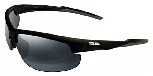 Epoch Eyewear Epoch 7 Matte Finish Sunglasses, Black Frame. Epoch7-Black/Smoke, Medium