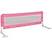 BABY JOY Bed Rails for Toddlers, 59'' Extra Long, Swing Down Bed Guard w/Safety Straps, Folding Baby Bedrail for Kids Twin, Double, Full Size Queen & King Mattress (Pink, 59-Inch)