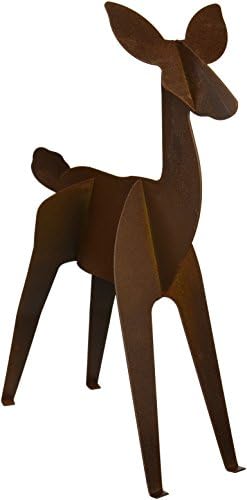 Fantasy Fauna MSDO-60 'Alert' Doe Pre-Rusted Steel Sculpture, Medium Size