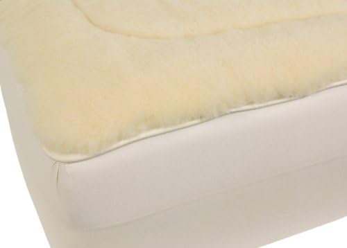 Herington All-Natural 350 GSM Australian Wool/Japara Cotton Reversible King Mattress Pad, White