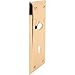 Prime-Line E 2295 Vintage Door Escutcheon Trim Plates, 2-7/32 In. x 7 In., Brass Plated (2 Pack)