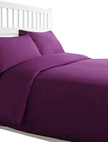 JUBILEEHOMEWARE Luxury Hotel Quality TC300 100% Egyptian Combed Cotton Sateen Duvet Cover Set Quilt Cover Set Bedding Set with Pillow Case Single Double King Super King (Plum, King)