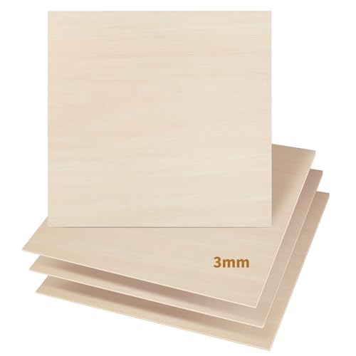 31jUdR3dKVL Dofiki 15 Stück 3 Mm Sperrholzplatte 400 X 400 X 3 Mm Holz Zum Laserschneiden, Gravieren, Holzgrafik 15,7 Zoll (39,7 Cm)