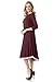 Pastel by Vivienne Women's Midi Swing Dress With Crochet Lace Trim Detail Large Burgundy