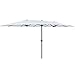 Best Choice Products 15x9ft Large Double-Sided Rectangular Outdoor Aluminum Twin Patio Market Umbrella w/Crank and Wind Vents, Pearl White