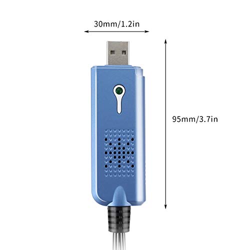 Liobaba Portable USB 2.0 Easycap Video Audio Capture Card Adapter VHS DC60 DVD Converter Composite RCA Blue