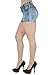 G675SH-P – Plus Size, Butt Lift Levanta Cola, Mid Waist Ripped Distressed Shorts