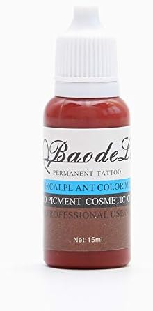 Tattoo Inks Permanent Makeup Pigment with 15ml/0.5oz Bottles 100% Pure Plant Material Don't Hurt the Skin for Tattoo Eyebrow Lip Eyeline Bright Or Colors Ink (red wine)