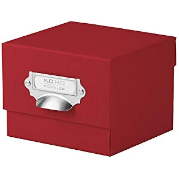 A.F. S.O.H.O. - Caja de fotografías, A6, color rojo: Amazon.es: Oficina y papelería