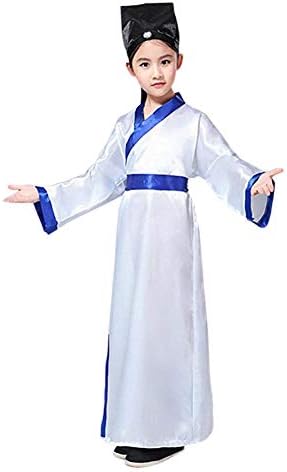 Hzjundasi Chinese Ancient Confucius Hanfu - Performance Graduation Cosplay Traditional Costume for Children