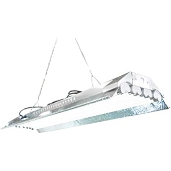 T5 HO Grow Light - 4 FT 8 Lamps - DL848S Fluorescent Hydroponic Indoor Fixture Bloom Veg Daisy Chain with Bulbs