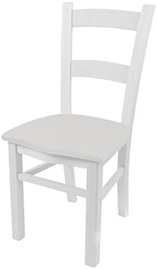 Tosel 1 Chantal Chaise Bois Blanc 42 X 33 X 46 Cm Amazon Fr Cuisine Maison
