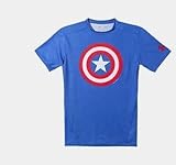 Under Armour Mens Captain America Compression Shirt Blue Size XXX-Large