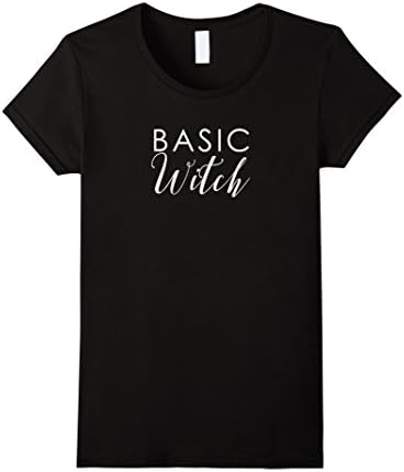 Women's Sassy Basic Witch Halloween T Shirt Large Black