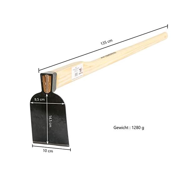 SHW-FIRE Kleinhacke - Profi-Gartenhacke aus Spezialstahl und sehr robust - 135cm Stiel - für weiche und Harte Böden – Bild 7