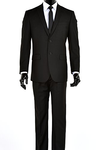 King Formal Wear Elegant Men's Black Two Button Three Piece Suit (62 Regular) - Thumbnail 5