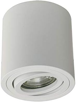 Surface-Mounted Ceiling Spotlight Pivotable Including 5.5 W LED Bulb GU10 Warm White 5,5w [Energy Class A+]