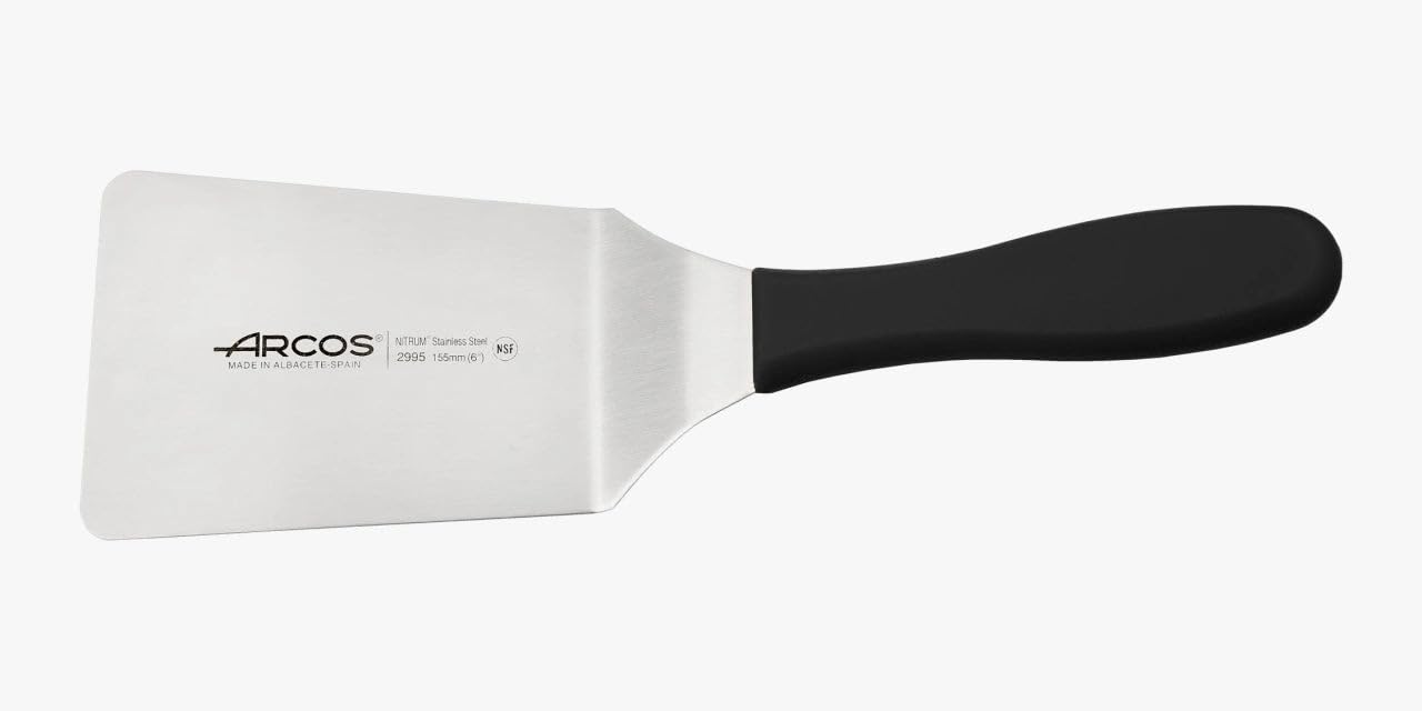 Arcos Series 2900 - Kitchen Spatula - Blade Nitrum Stainless Steel 6"x3.5" - Handle Polypropylene Black Color