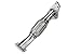 DC Sports STU4301B Subaru Impreza WRX/STI Polished Stainless Steel Race-Up Exhaust Pipe with Flex Joint