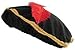 Red Feather Renaissance Hat with Gold Trim