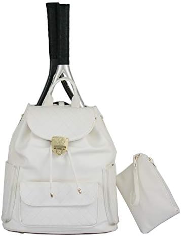 Court Couture Hampton Quilted Tennis Backpack Ivory