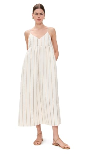 Jenni Kayne Women's Cove Dress, Gold Stripe, XL