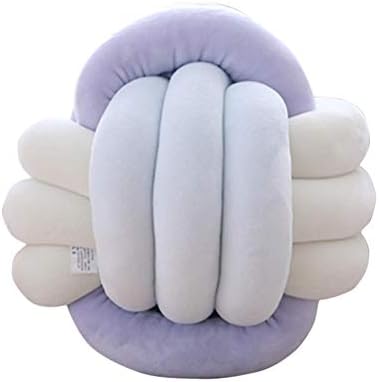 Pillow Cushion Nordic Style Candy Color Knotted Cushion Back Cushion Nap Pillow Creative Velvet Ball Knot Soft Throw Pillow,Decorative Cushion for Bedroom Sofa,House Decorations 30CM30CM
