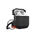 URBAN ARMOR GEAR UAG Compatible with AirPods (1st Gen & 2nd Gen), Full-Body Protective Rugged Water Resistant Soft-Touch Silicone Case with Detachable Carabiner, Black/Orange
