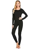 Ekouaer Womens Long Thermal Underwear Fleece Lined Winter Base Layering Set