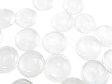 10 CleverDelights Round Glass Dome Cabochons - 1 inch - 25mm - Clear Magnifying Cabs - Dome Pendant Cab - For Cameo Pendants, Photo Jewelry, Rings, Necklaces - 1
