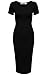 Meaneor Women's Short Sleeve Scoop Neck Classic Slim Fit Bodycon Party Dress