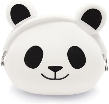 Silicone Coin Purse For Girls, Women, or Boys, (Panda), Kids Wallet, Rubber Pouch, Keys Holder by JellyStuff