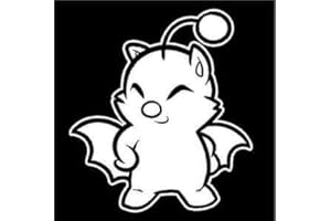 Final Fantasy 7 VII 4" Moogle Decal Sticker for Cars Laptops Tablets Skateboard - Black