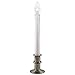 Celestial Lights Ultra Bright, Battery Operated LED Window Candle with Timer (1 Candle, Brushed Nickel)