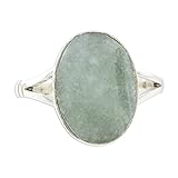 NOVICA Jade .925 Sterling Silver Ring, Facet