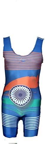 Liegue Sports Wrestling Costume Printed with Ashok Chakra