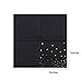 Aneco Black and Gold Foil Dots Napkins Disposable Paper Napkins for Dinner Picnic Cocktail Birthday Party Supplies Decorations, 5 by 5 Inches (Pack of 120)