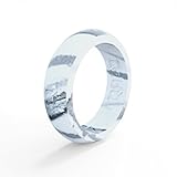 QALO Women's Classic Silicone Ring, Marble, Size 5