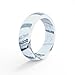 Qalo Women's White Marble Classic Q Silicone Ring Size 09