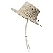 OMECHY Outdoor Bucket Mesh Hat Summer UV Protection Sun Cap Boonie Fishing Camouflage Hat,Khaki
