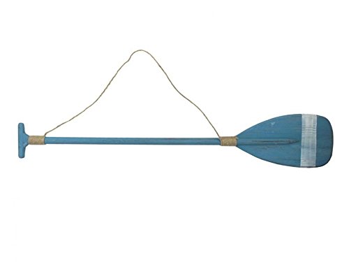 image for Handcrafted Nautical Decor Wooden Malibu Decorative Rowing Boat Paddle