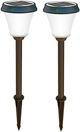 IFITech Solar Garden Designer Light - 2 Nights Working with 1 Day Sun Charge, Cool White, Metal