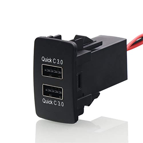 QC3.0 Dual USB Power Socket, Quick Charge Car Charger USB Adapter for Smart Phone PDA iPad iPhone Android GPS Use for Honda - Thumbnail 6