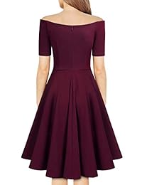 Vestido de fiesta de noche de manga corta estilo retro de los años 50 de Miusol para mujer