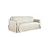 Serta | Relaxed Fit Durable Woven Linen Canvas Furniture Slipcover (Sofa, Natural)