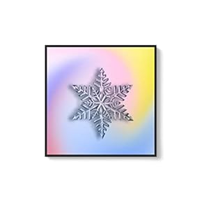 Framed Canvas Wall Art for Living Room, Bedroom Snowflake Theme Canvas Prints for Home Decoration Ready to Hang - 16x16 inches
