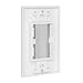 Wi4You Single Gang Brush Wall Plate 1 Pack with Decorative Insert for Low Voltage Cable Pass Through