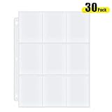 Pokemon Cards Holder (30-Sheet) - AHGXG 9-Pocket Baseball Trading Card Sleeves Clear Page Protector, Total 270 Pockets